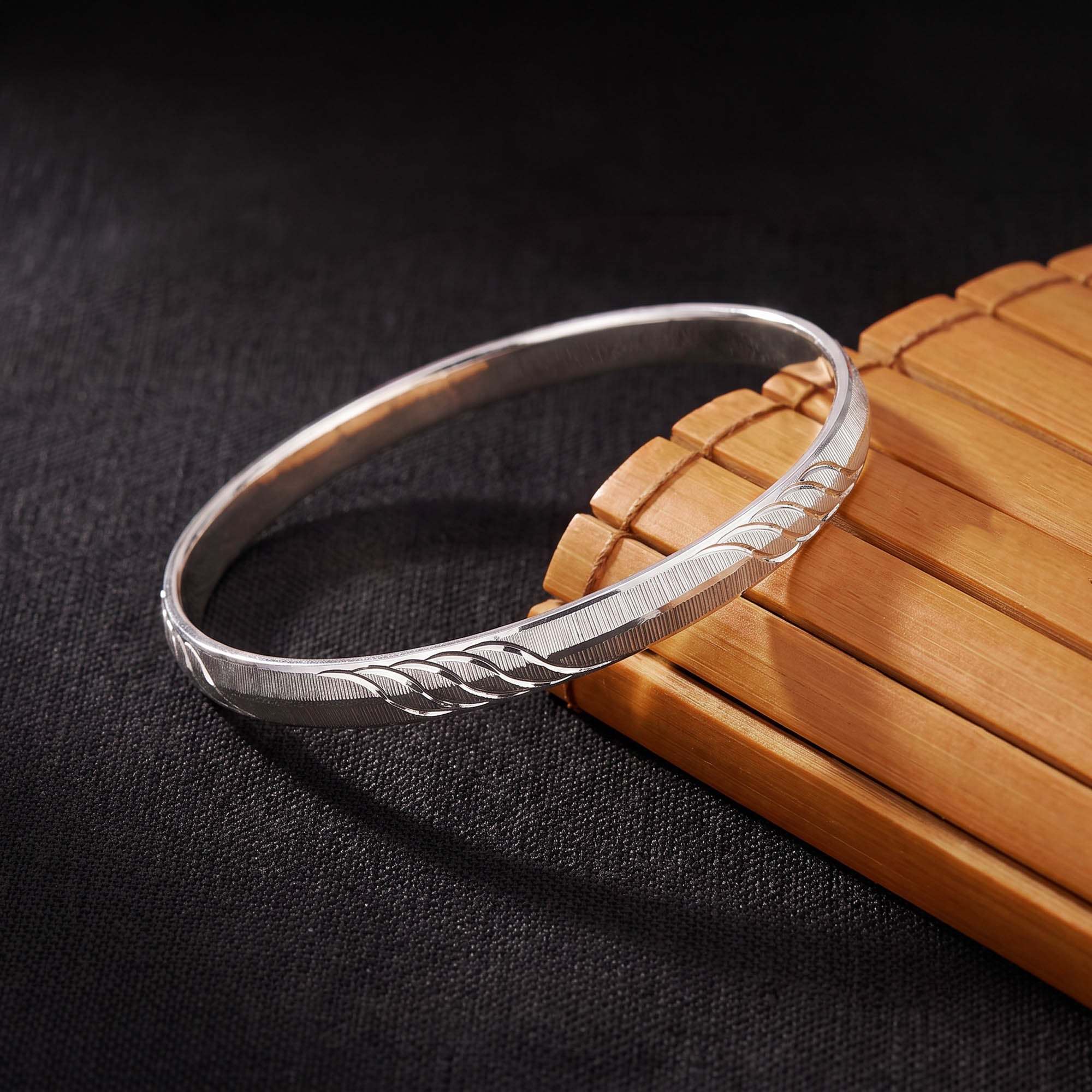 Textured Silver Kada