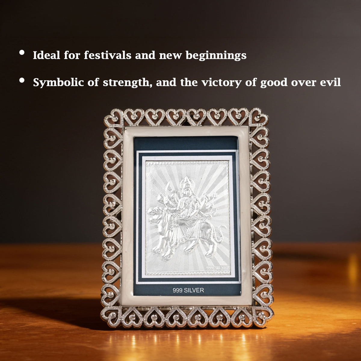 999 Silver Maa Durga Frame