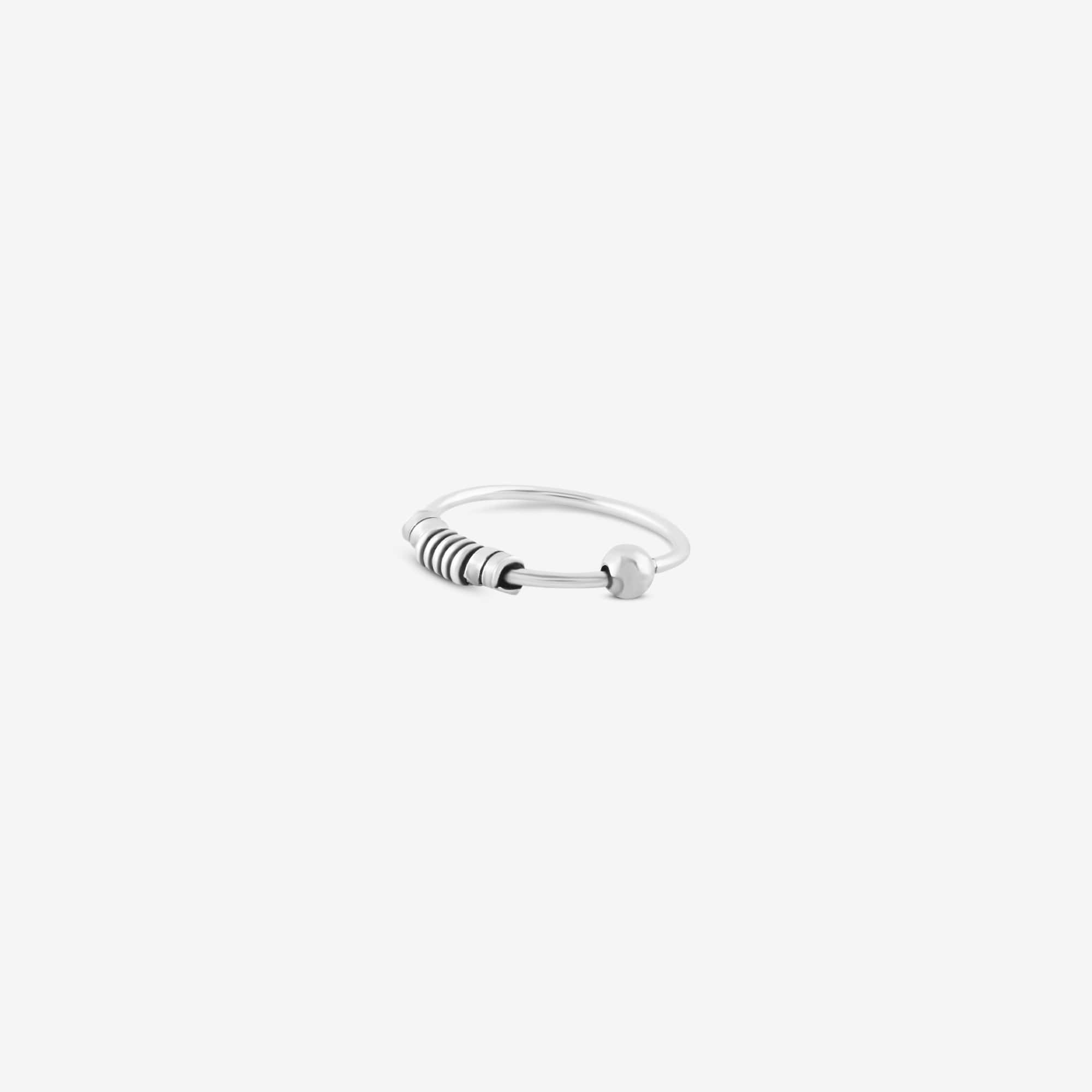 Spiral Wrap Oxidised Nose Ring
