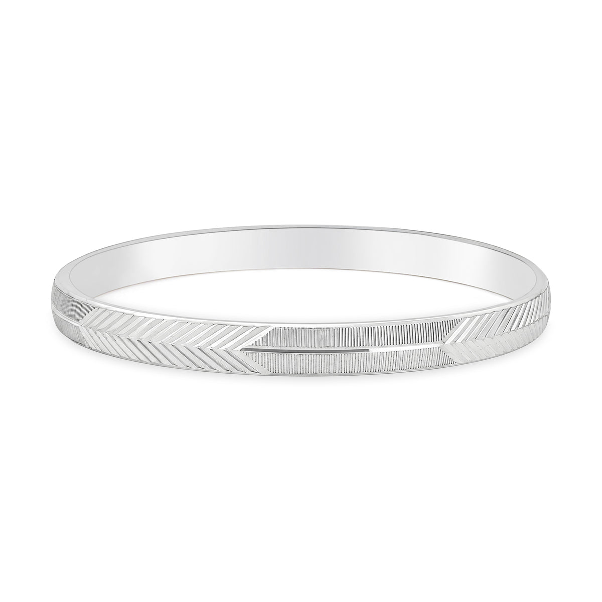 Carved Silver Kada