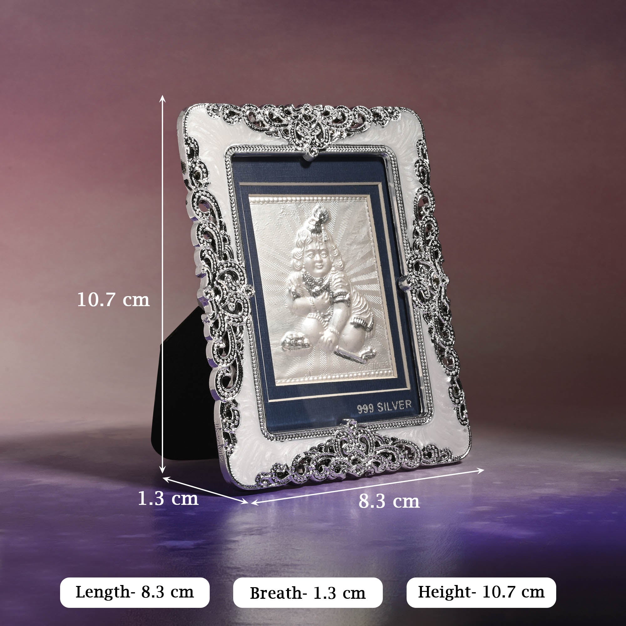 999 Silver Laddu Gopal Frame