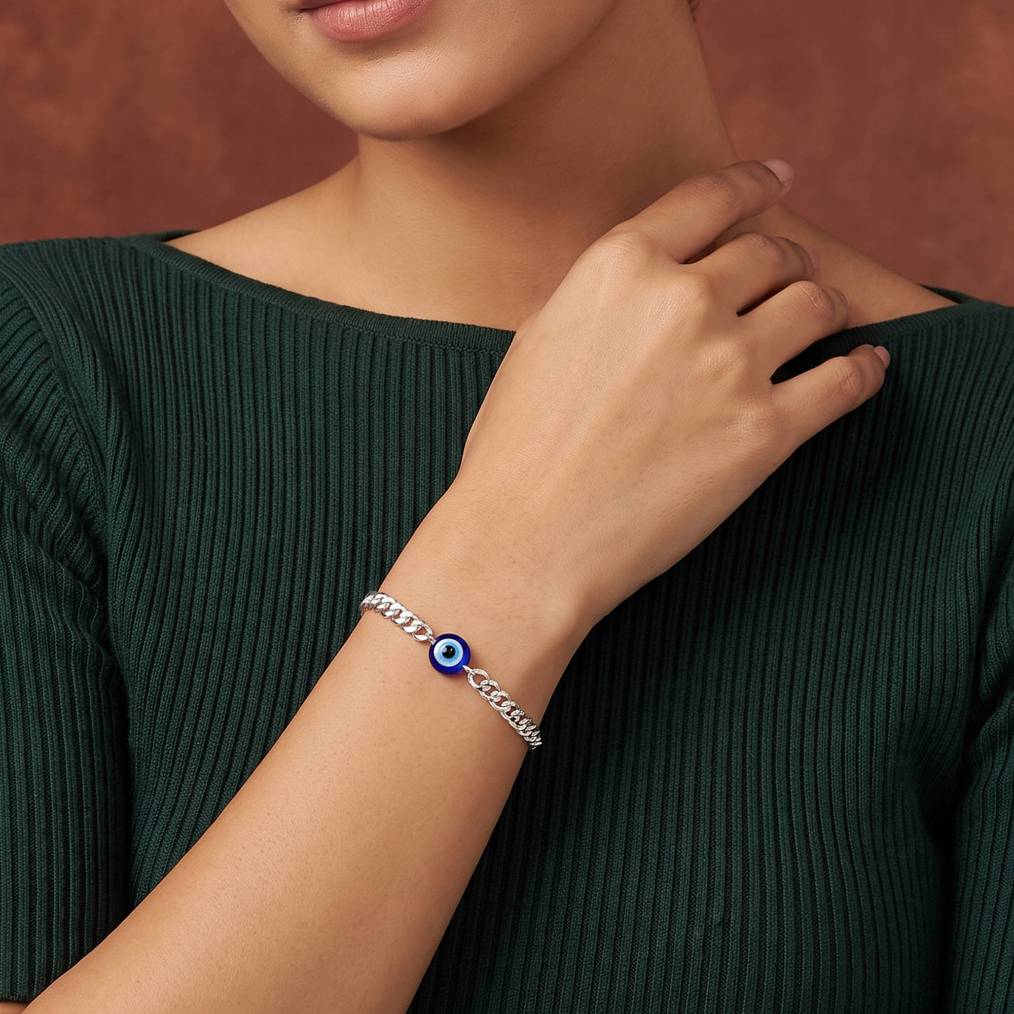 Evil Eye Curb Bracelet