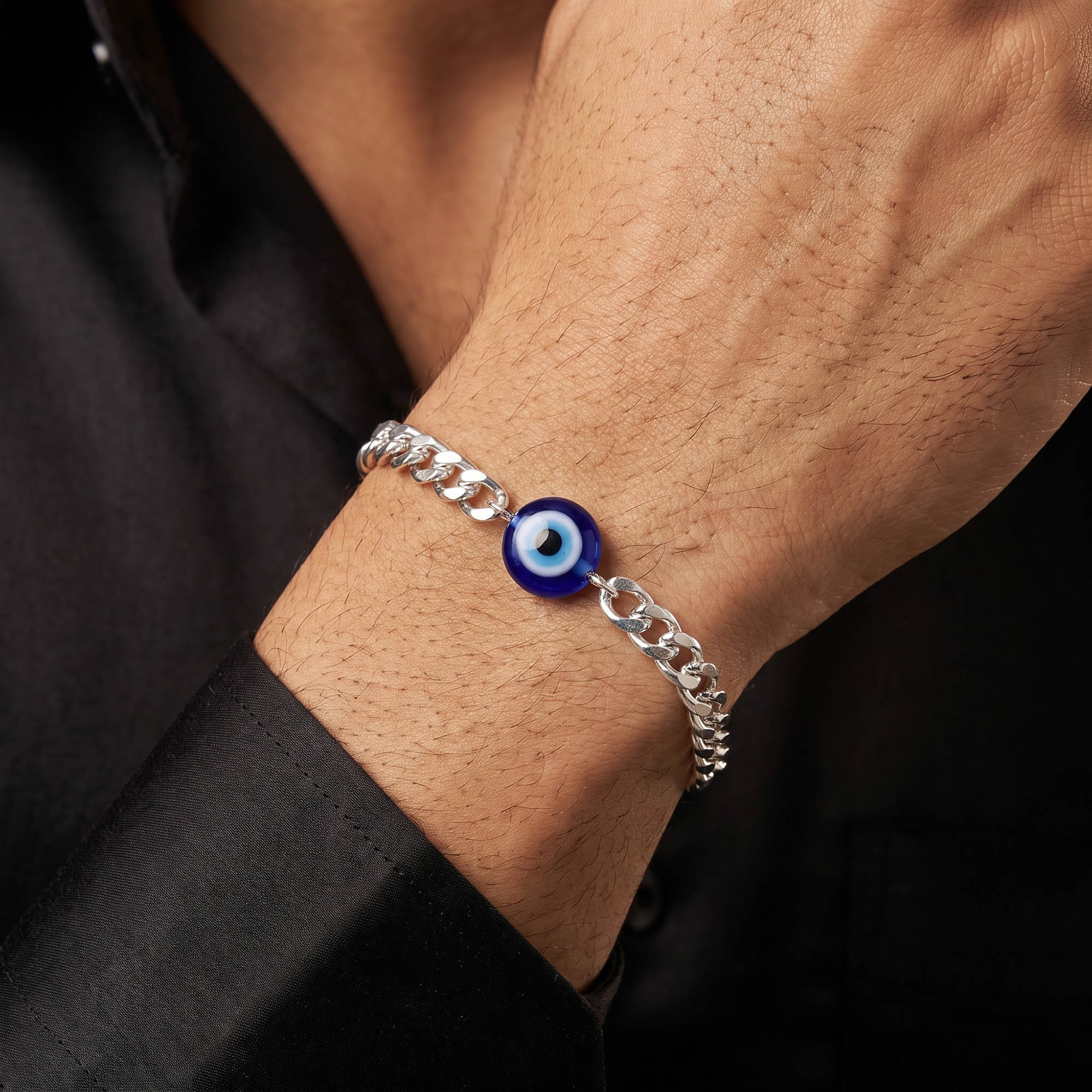 Evil Eye Curb Chain Bracelet
