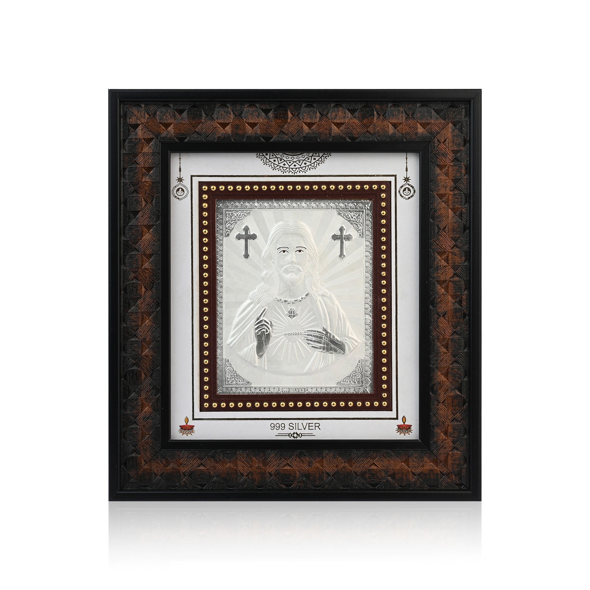 999 Silver Jesus Wall Frame