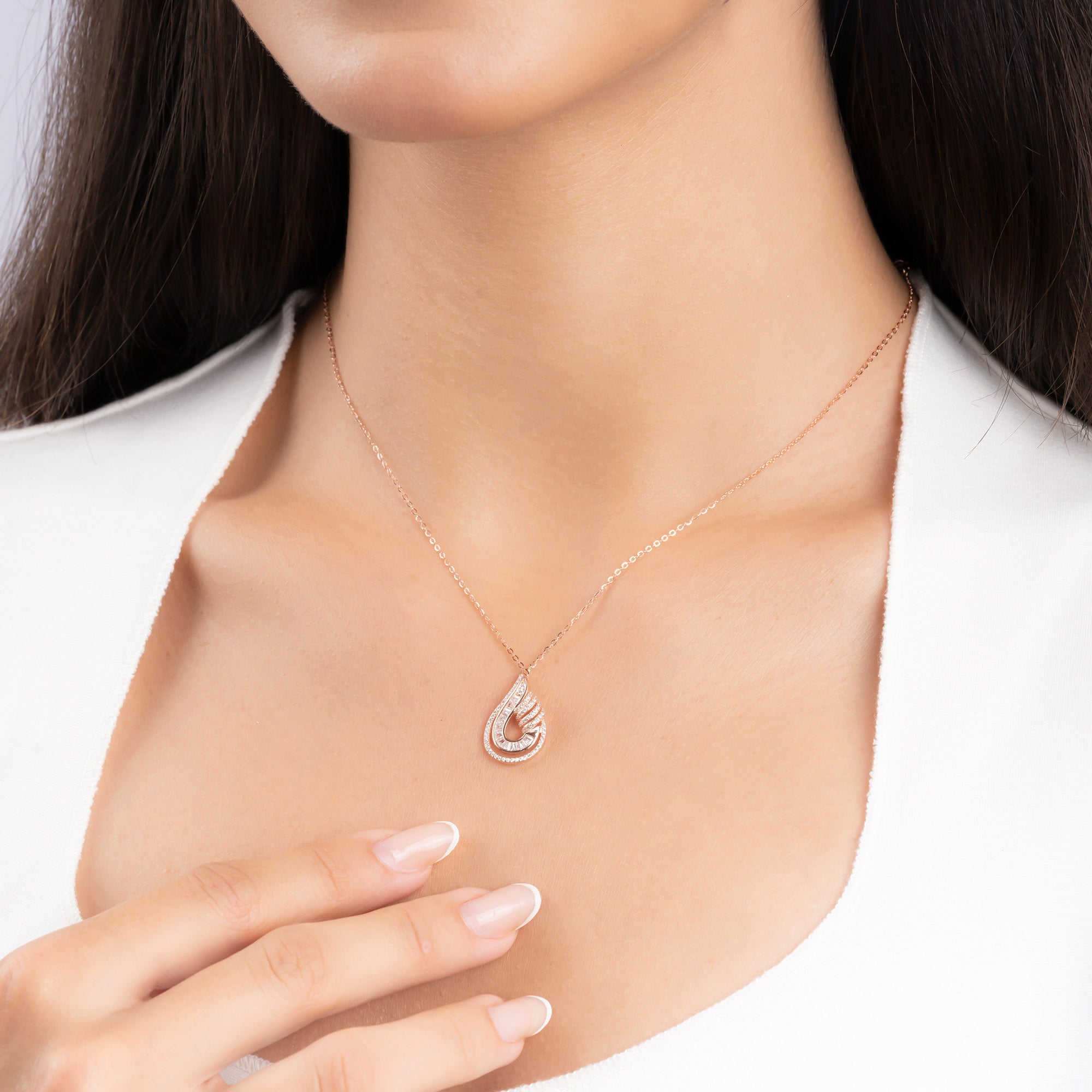 Teardrop Pendant Necklace – Touch925