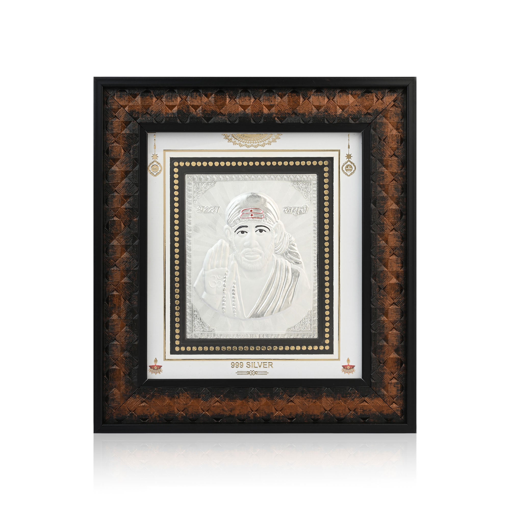 999 Silver Sai Baba Wall Frame