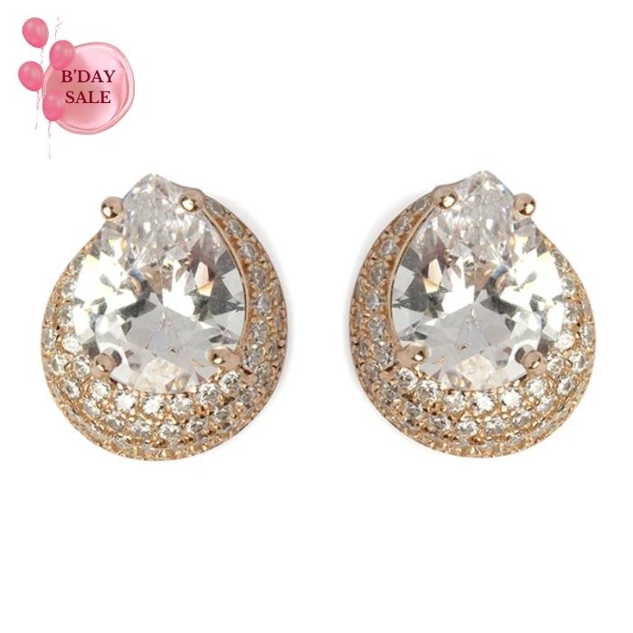 Chunky Rosegold CZ Layer Stud - Touch925