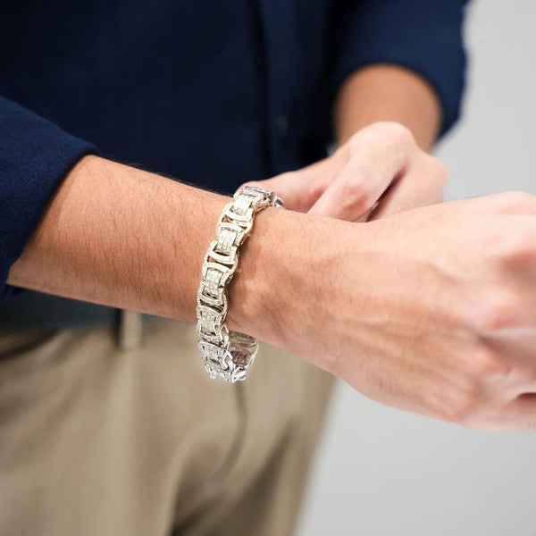 Chunky Silver CZ Bracelet