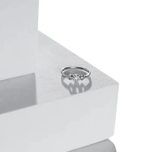 Chic Solitaire Silver Ring - Touch925