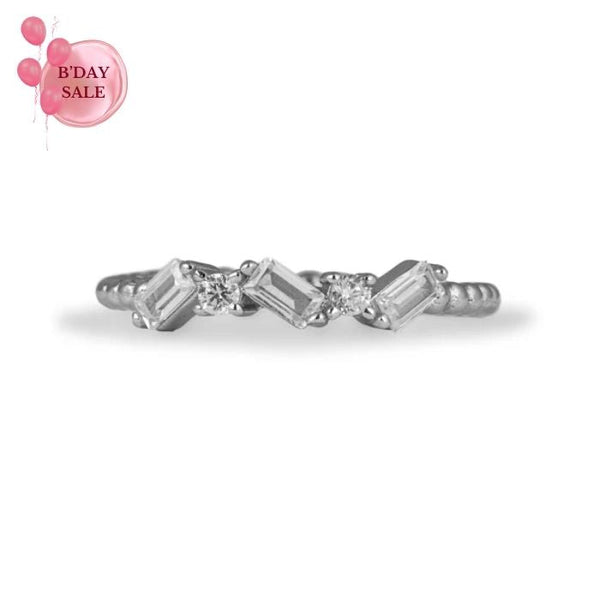 Crystal Zigzag Elegance Ring - Touch925