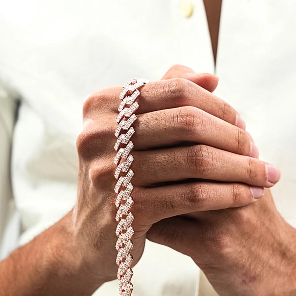 Cuban Rosegold CZ Bracelet