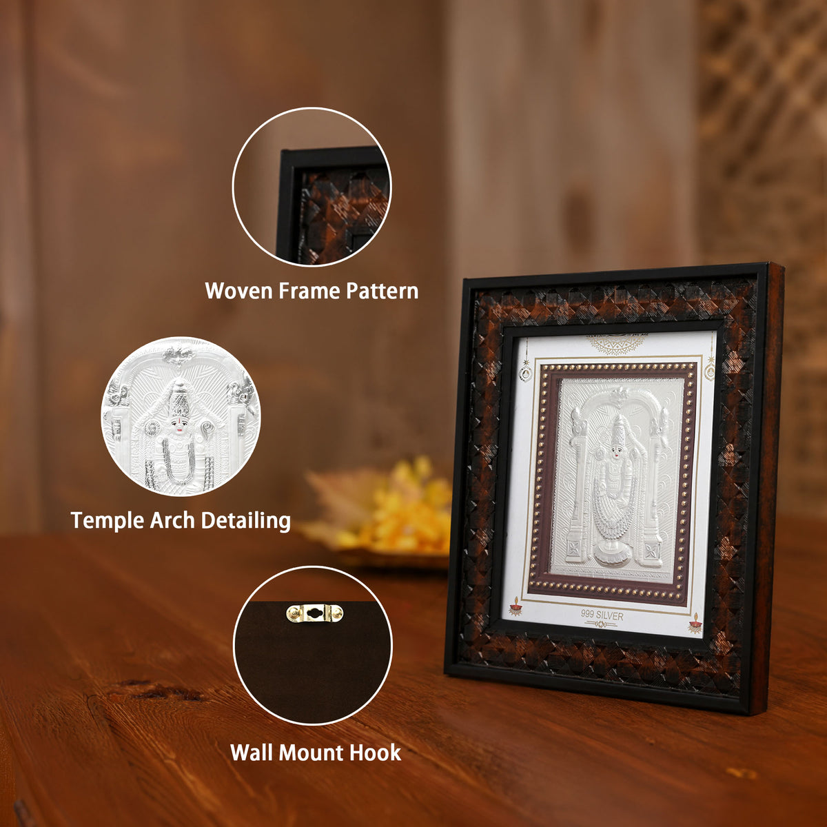 999 Silver Tirupati Balaji Frame