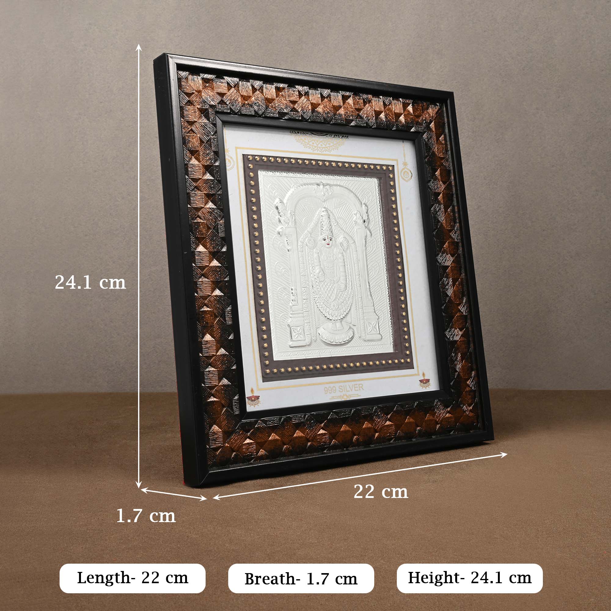 999 Silver Tirupati Balaji Frame