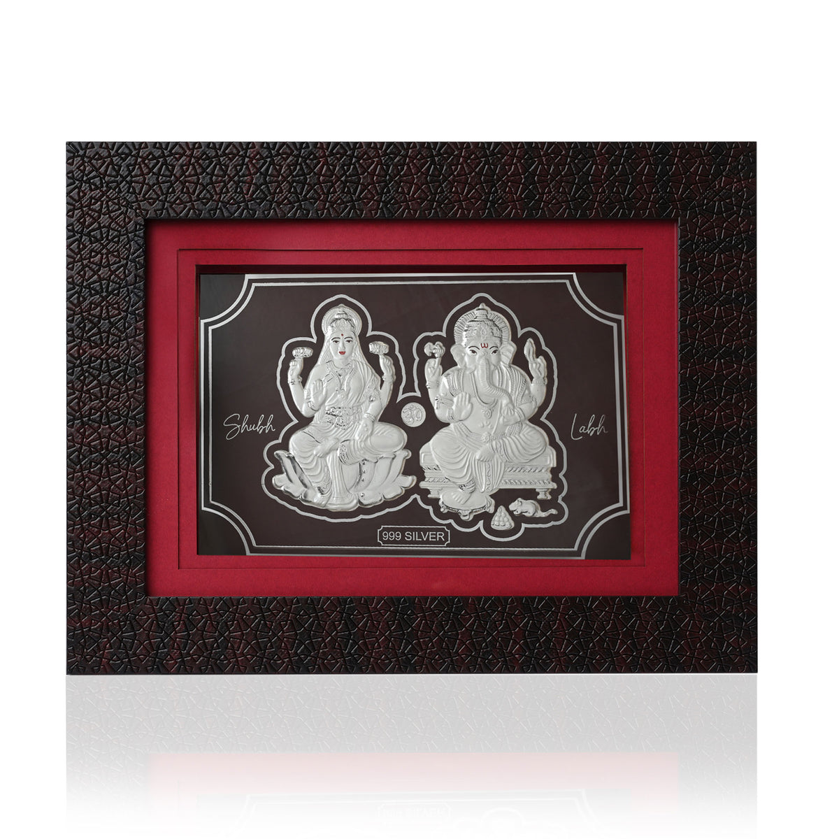 999 Silver Lakshmi Ganesh LED Frame