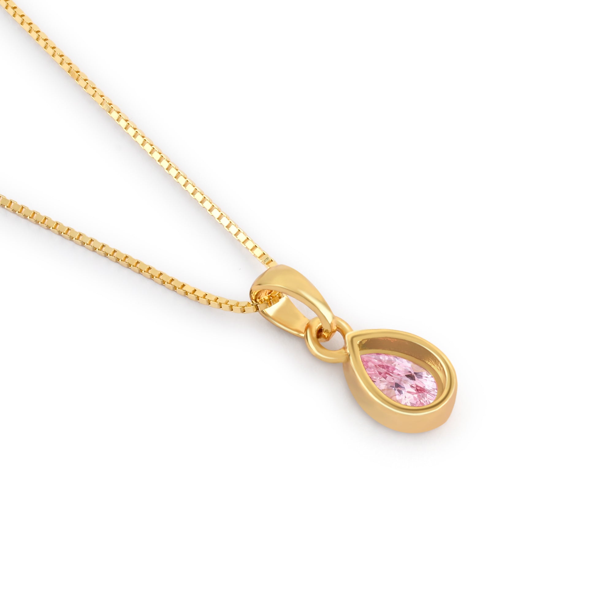 October Birthstone Silver Necklace