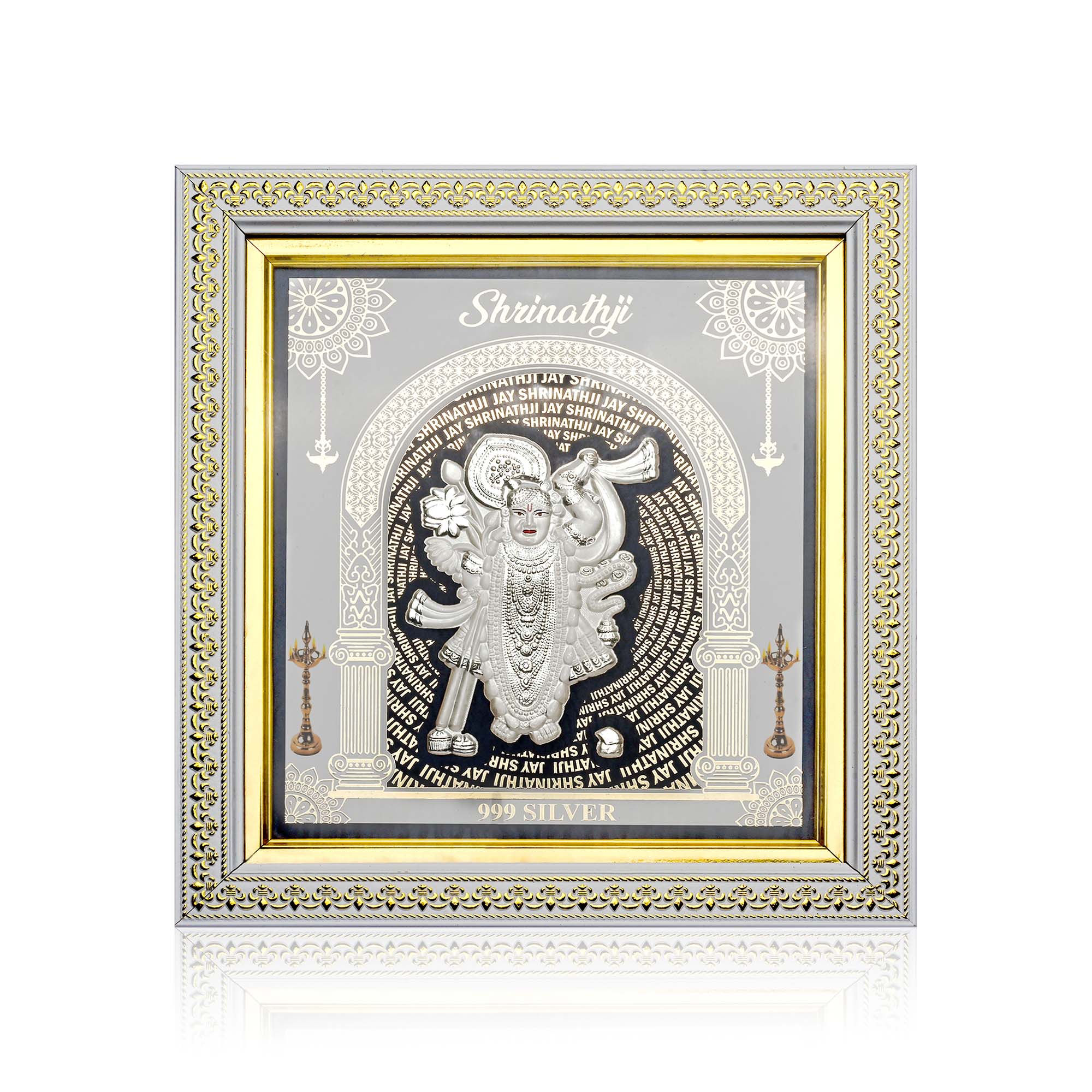 999 Silver Shrinathji Wall Frame