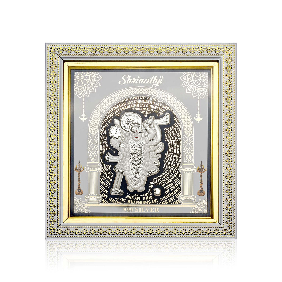999 Silver Shrinathji Wall Frame