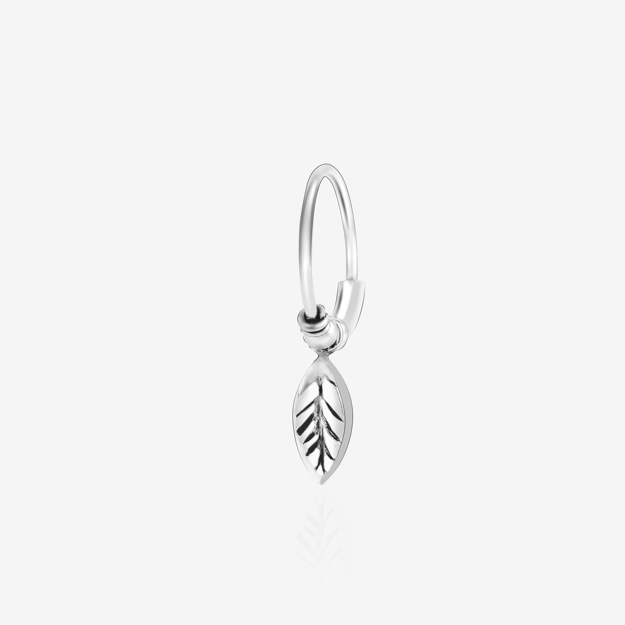 Leaf Hoop Nose Ring