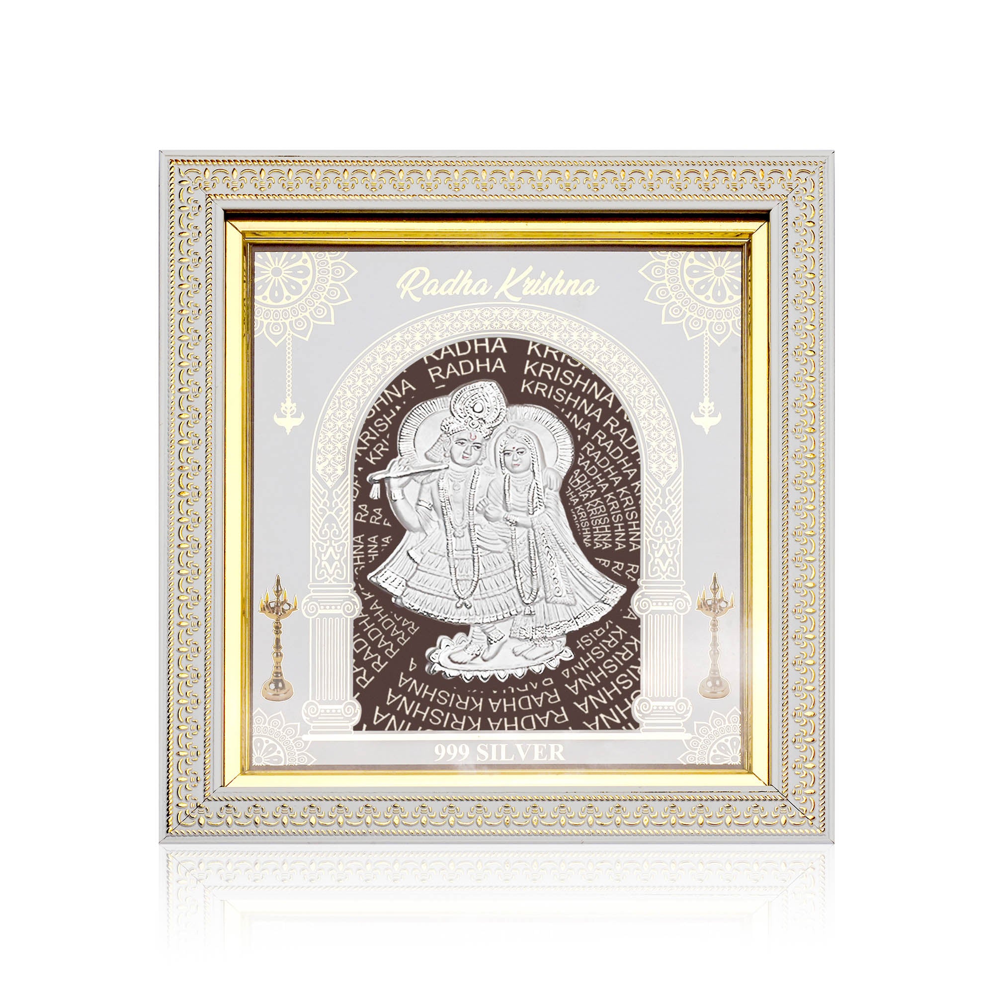 999 Silver Radha Krishna Frame