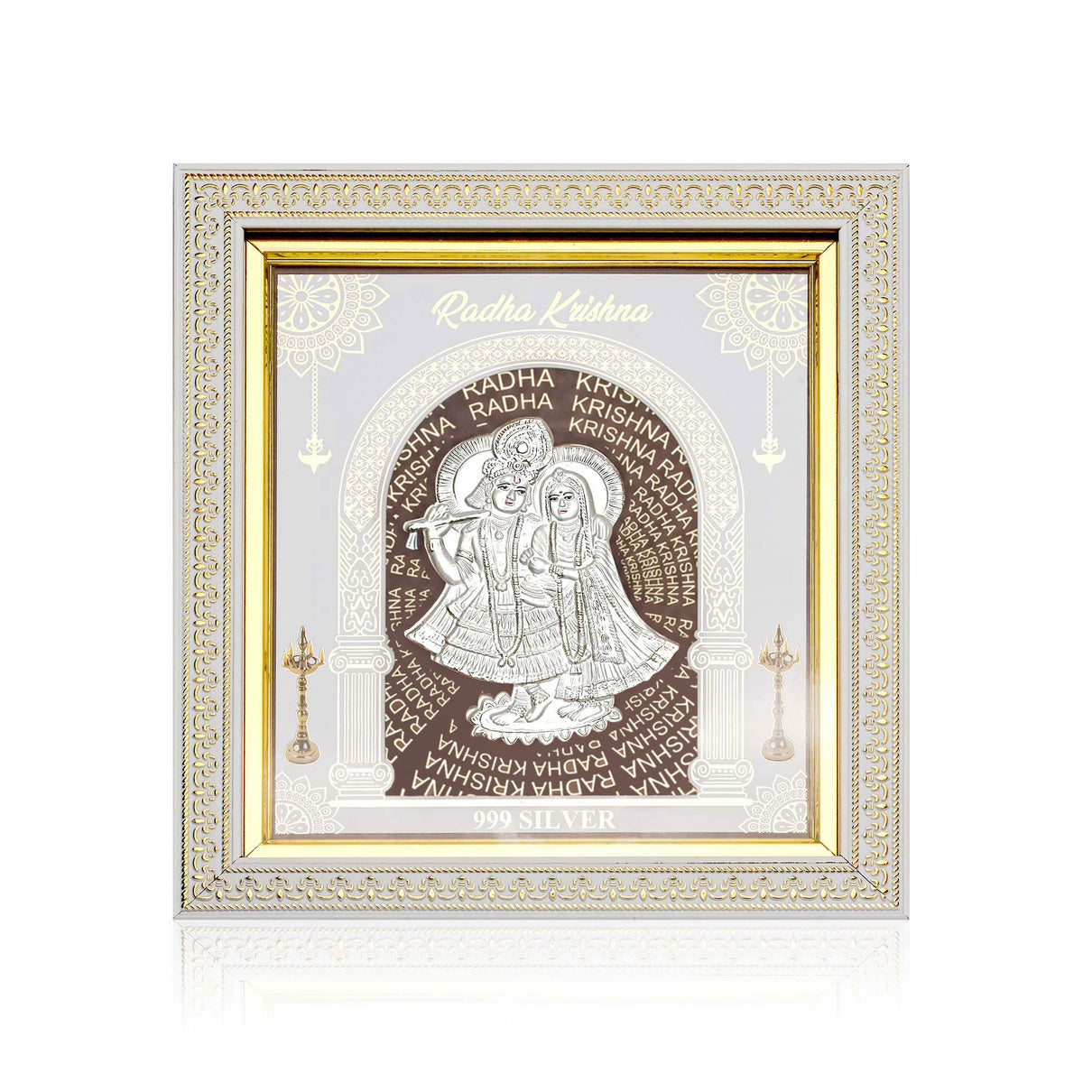 999 Silver Radha Krishna Frame