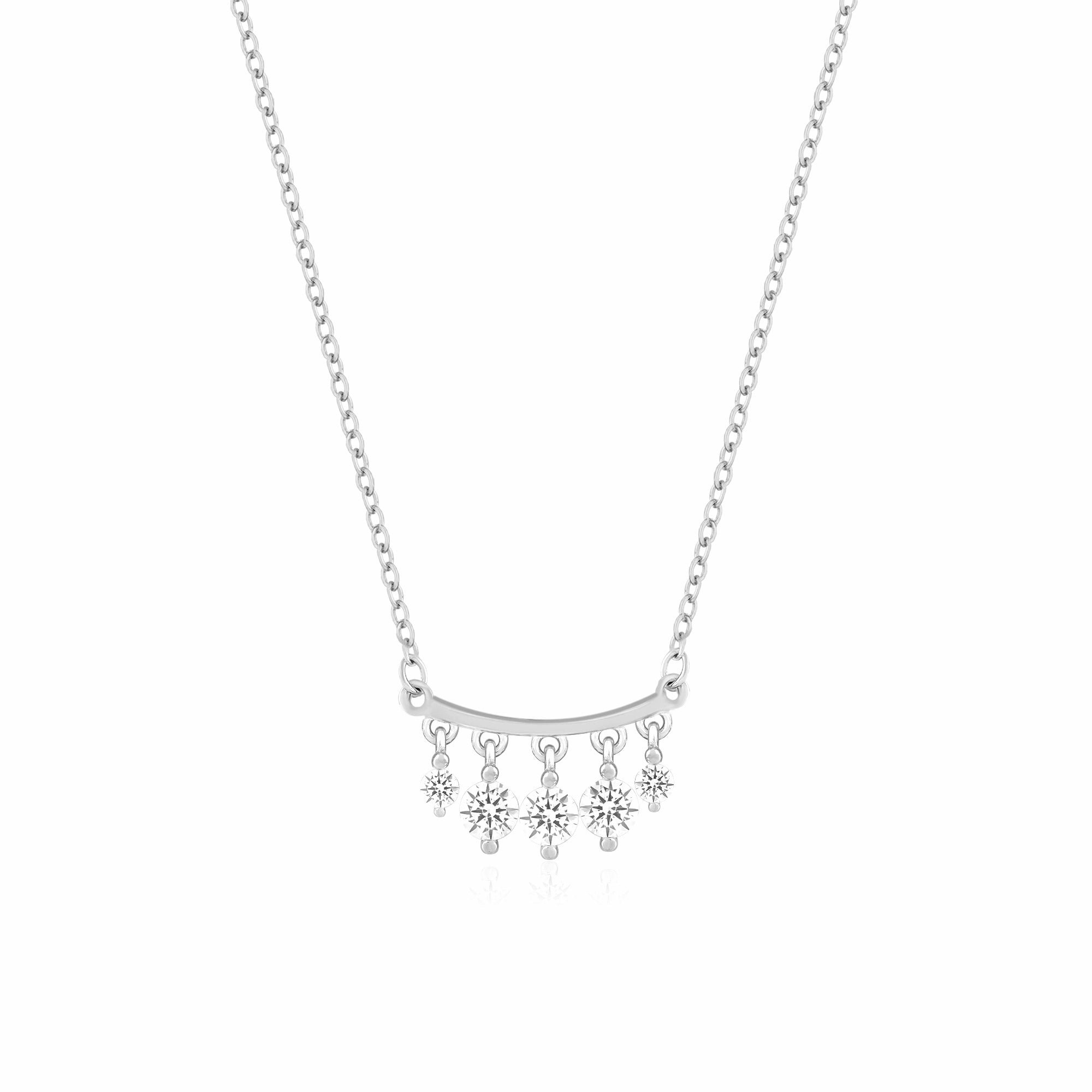 Hanging Stone Bar Necklace