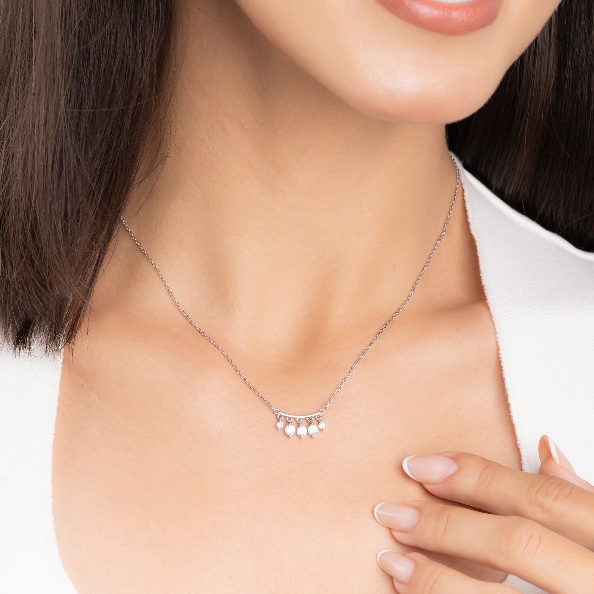 Hanging Stone Bar Necklace