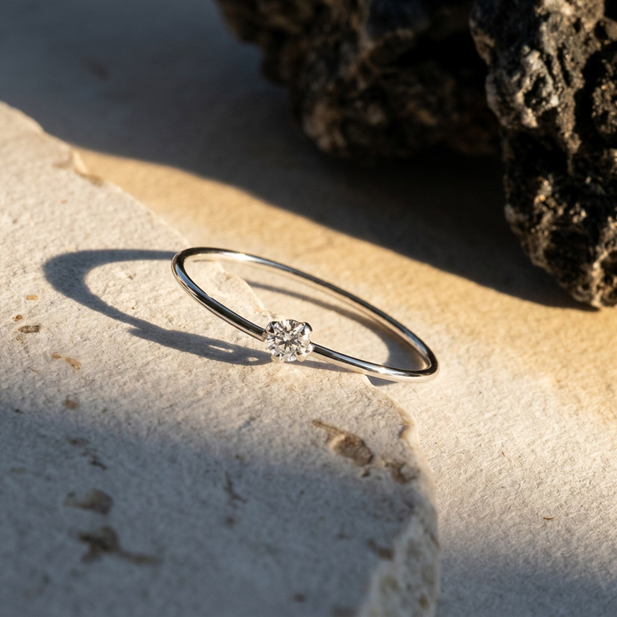 Minimalist Single Stone Nose Ring