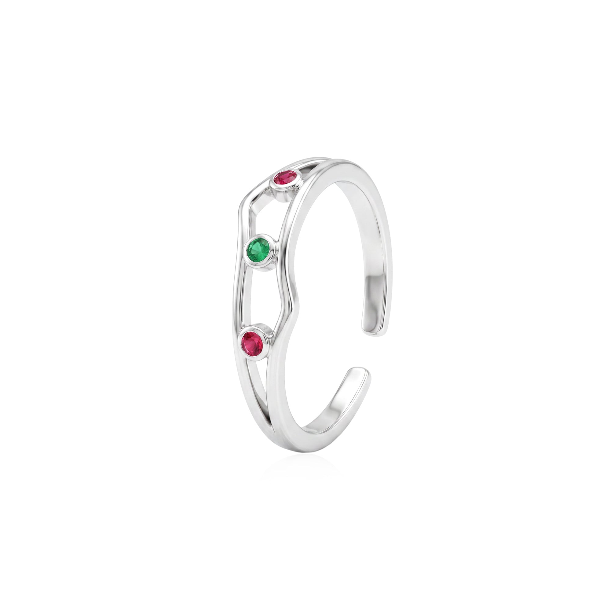 Open Wave Toe Ring