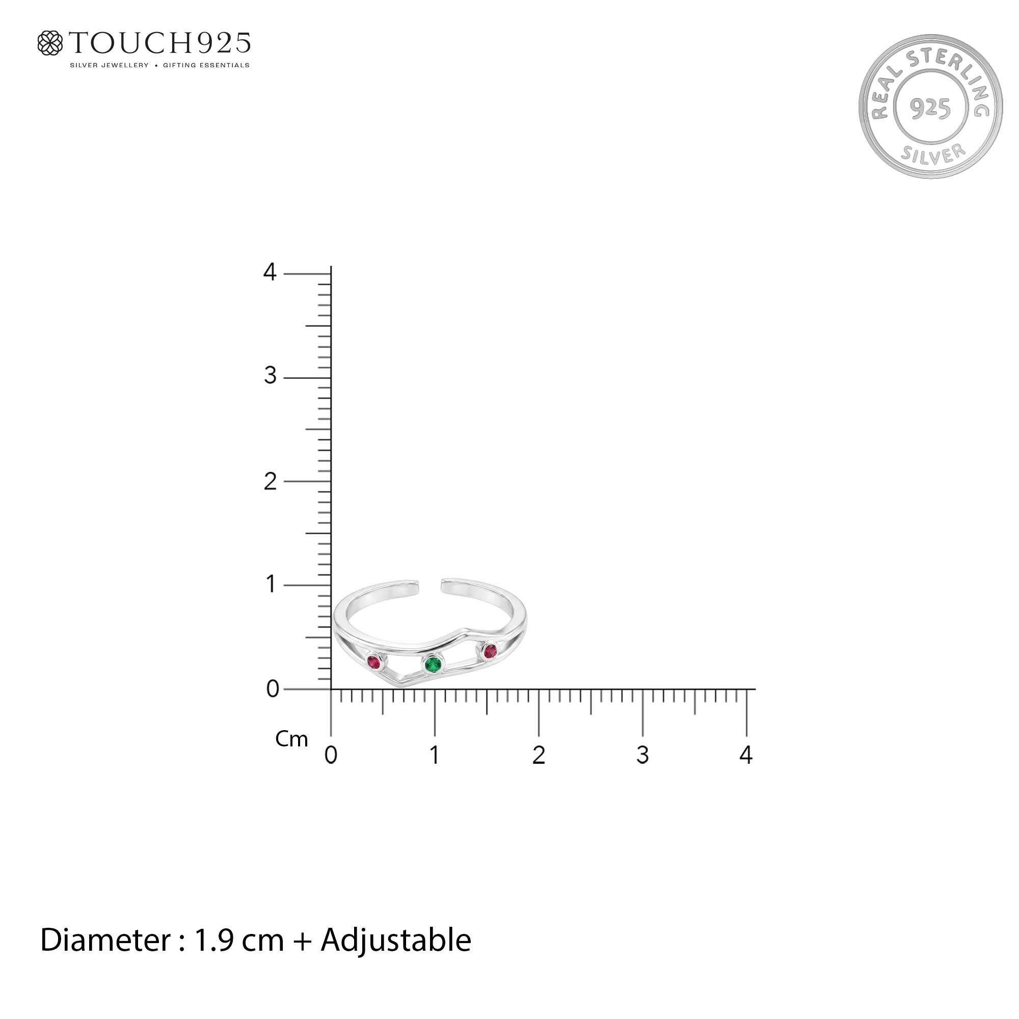 Open Wave Toe Ring