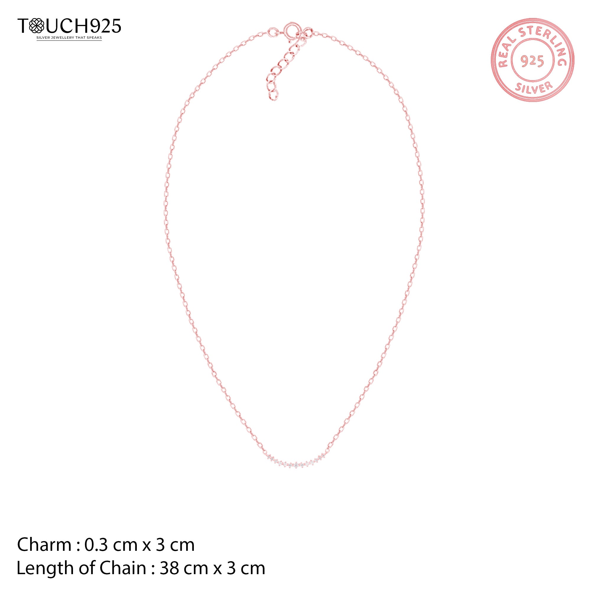 Curved Stone Bar Necklace