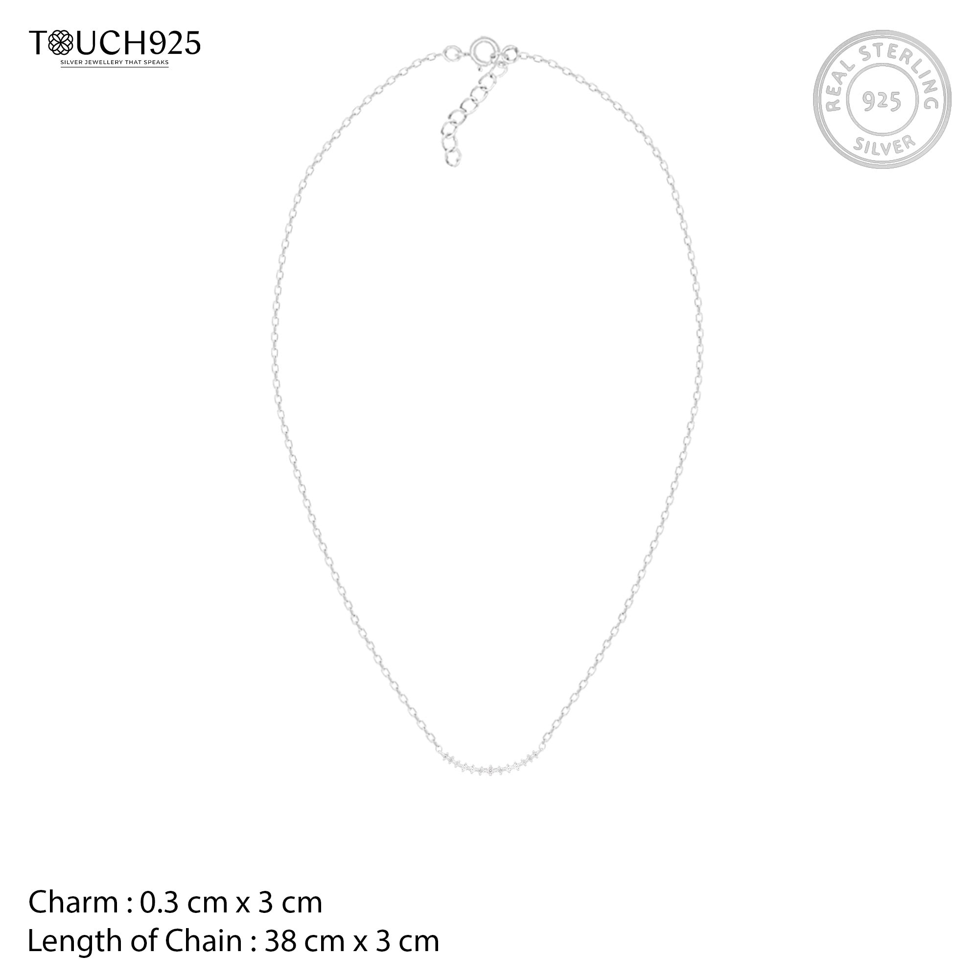 Curved Stone Bar Necklace