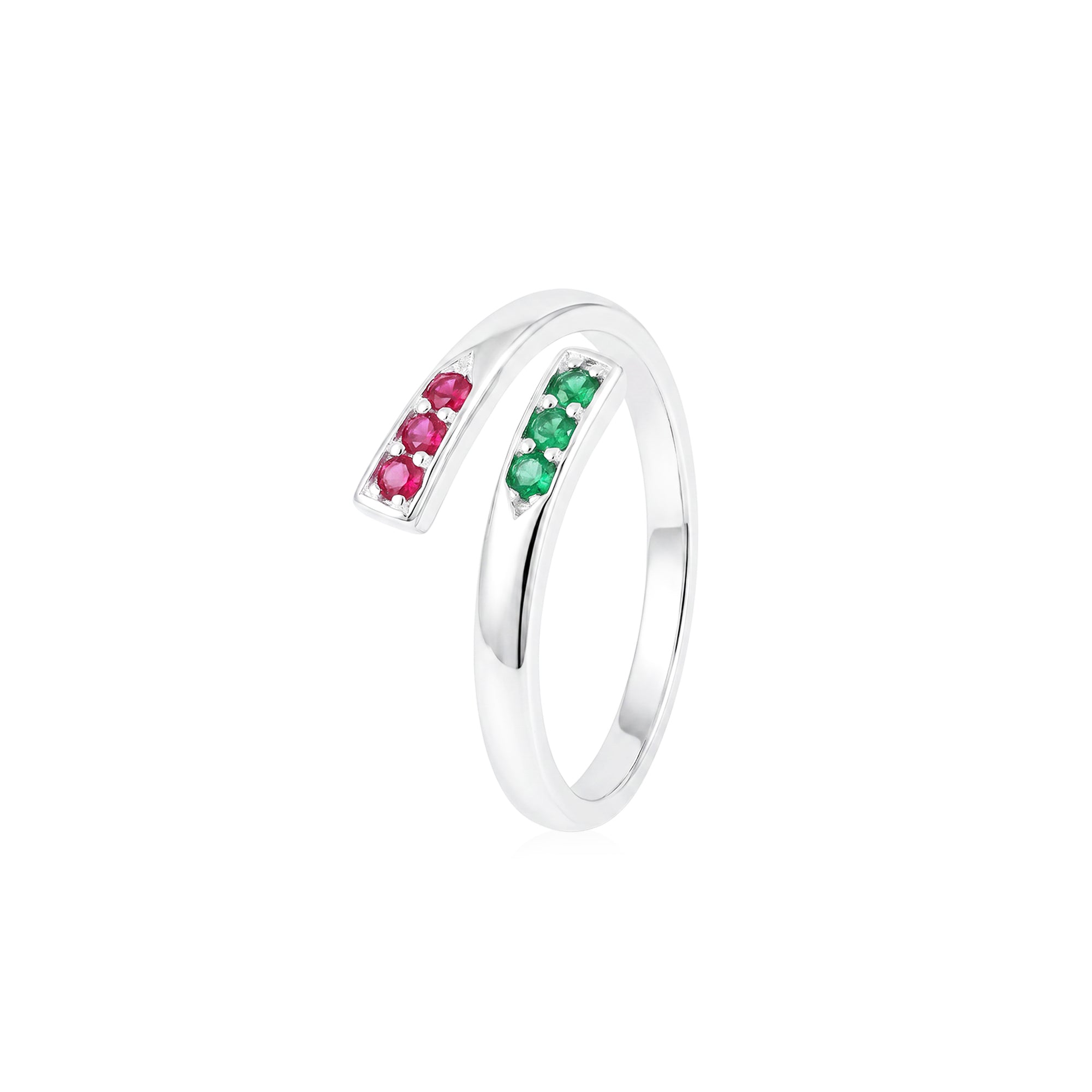 Emerald Bypass Toe Ring