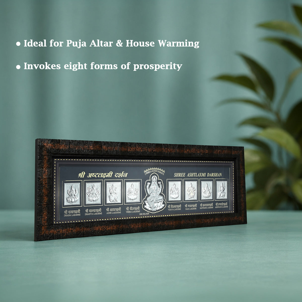 999 Silver Ashtalakshmi Wall Frame