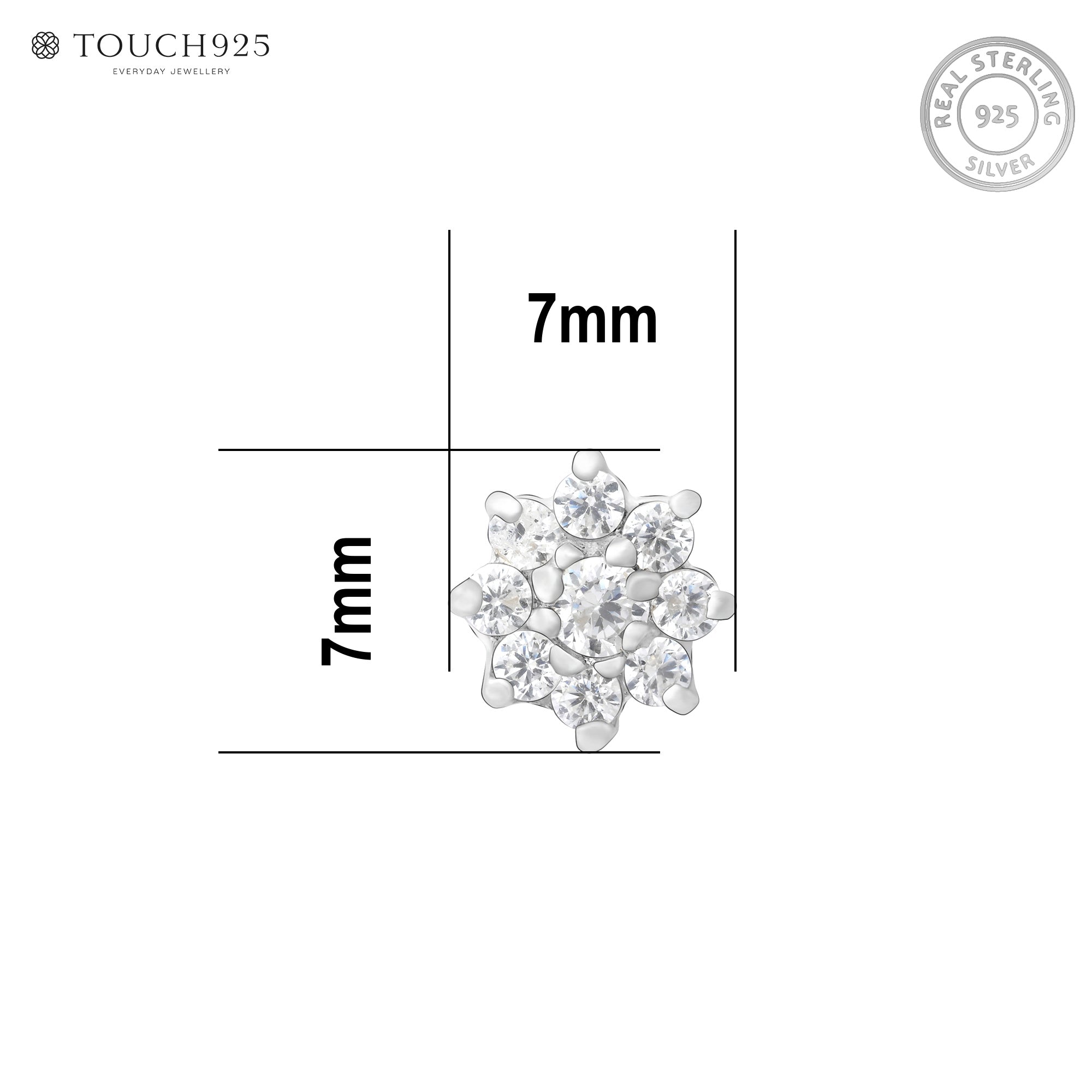 Tara Bloom Silver Nose Pin