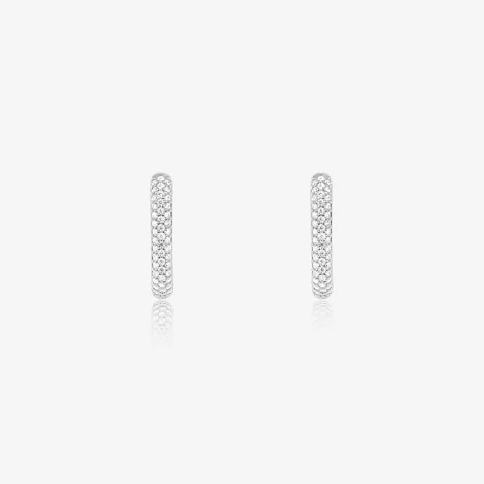 Crystal Rectangular Radiance Earrings - Touch925