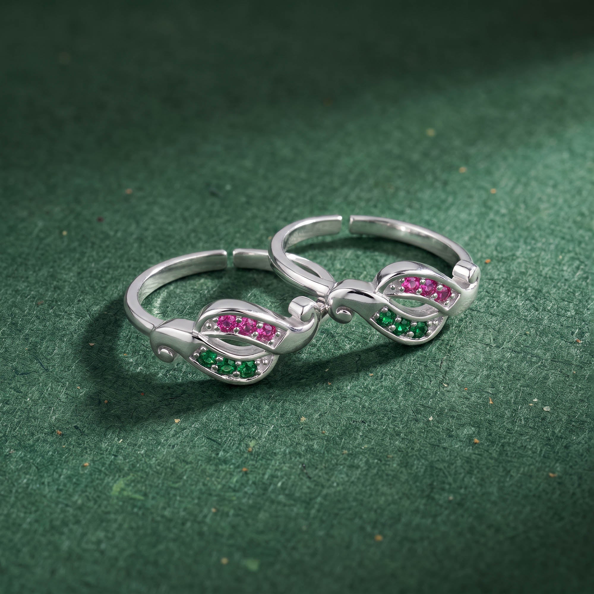 Dual Leaf Toe Ring