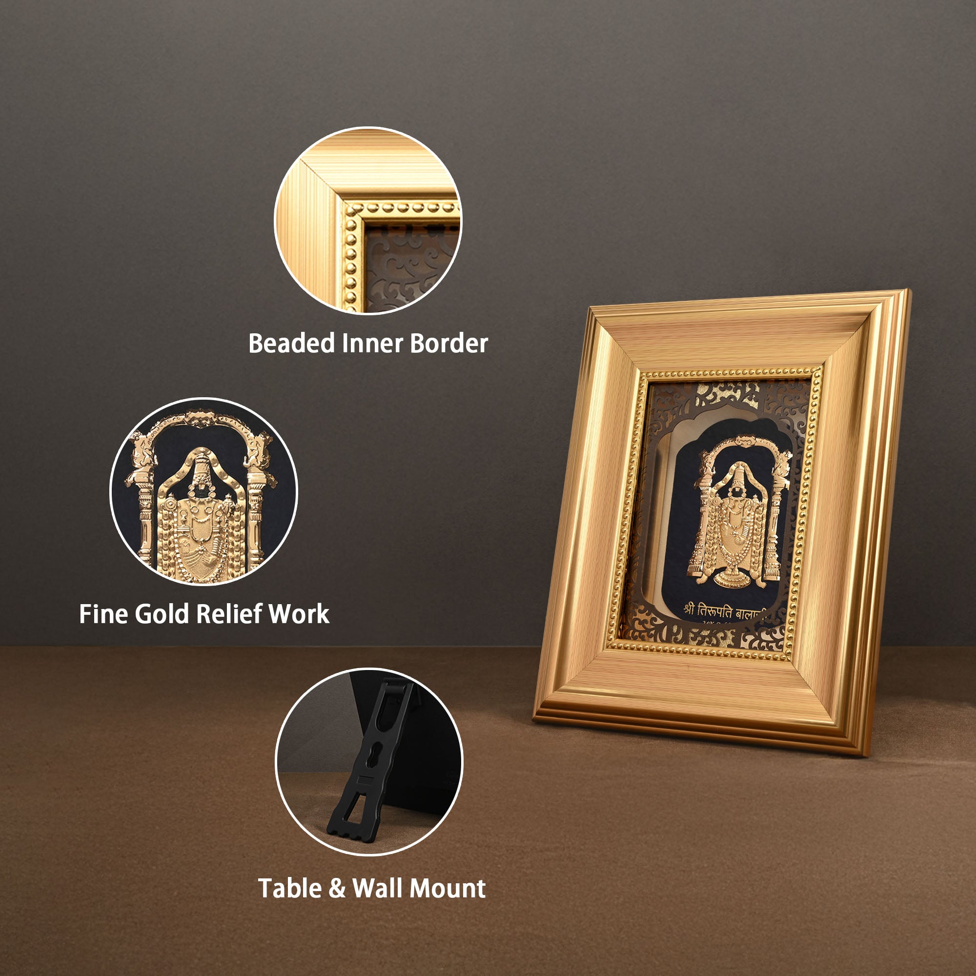 24K Gold Foil Balaji Frame