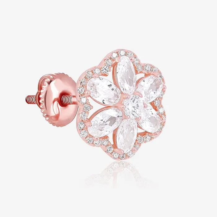 Floral Brilliance Earrings - Touch925