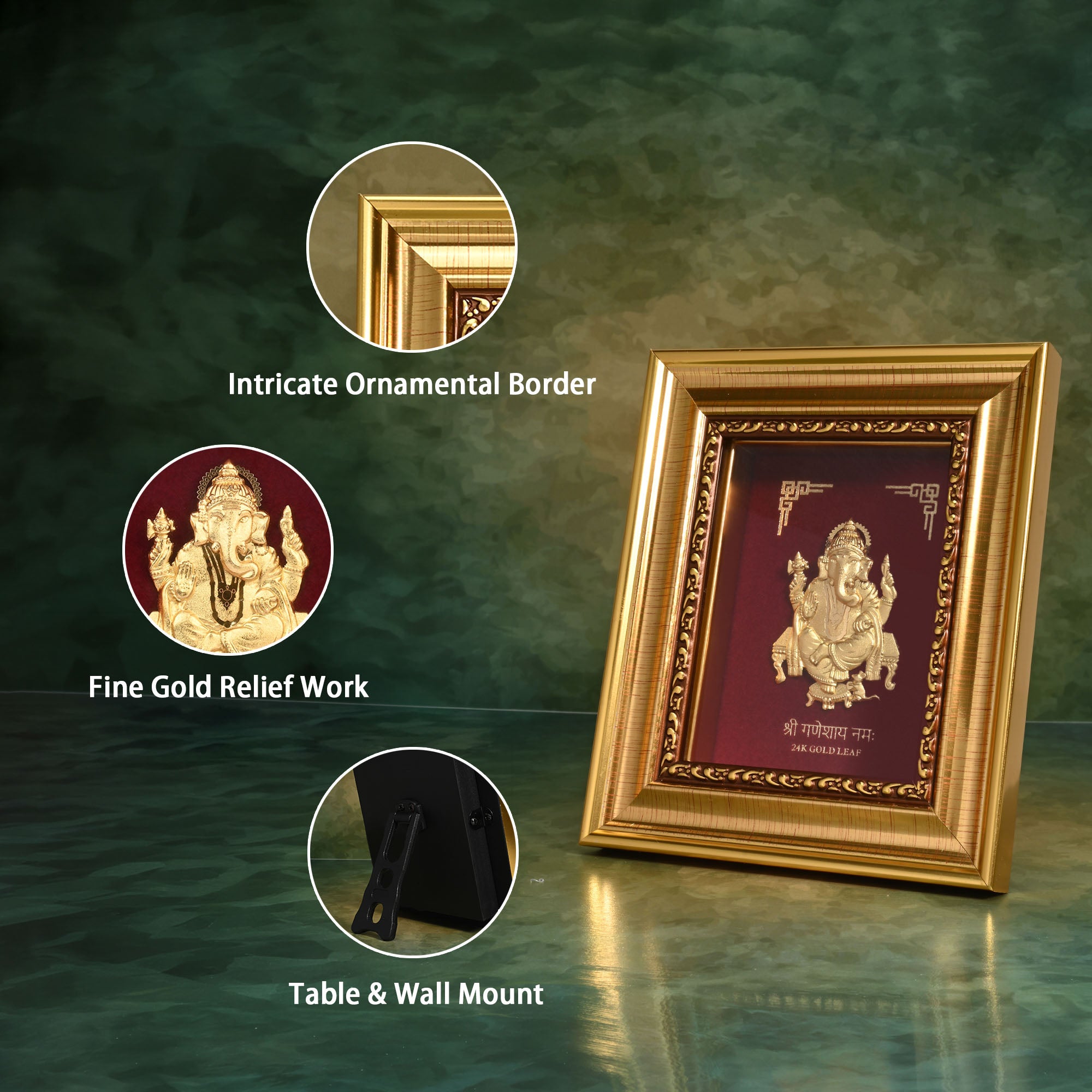 24K Gold Foil Ganesh Frame
