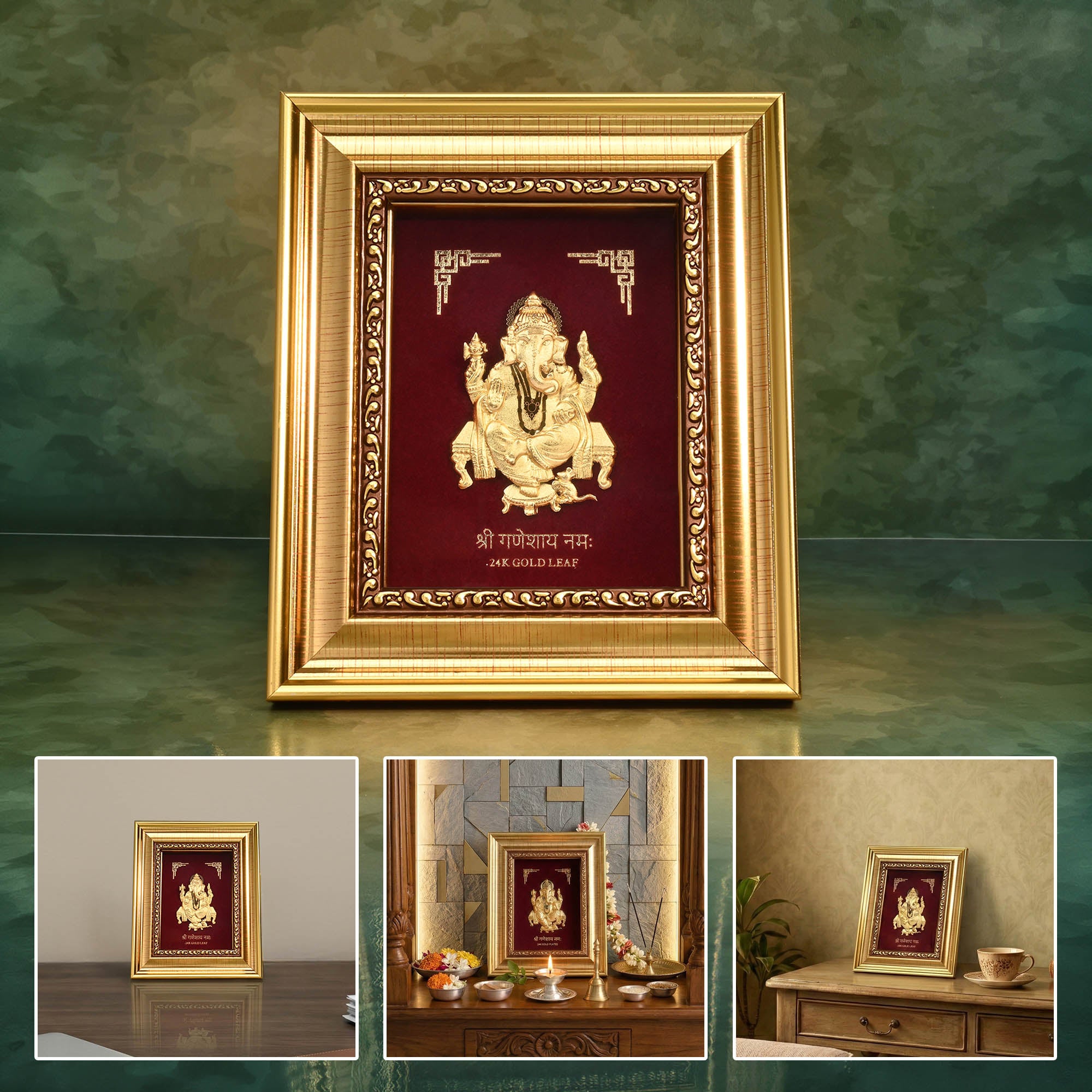 24K Gold Foil Ganesh Frame