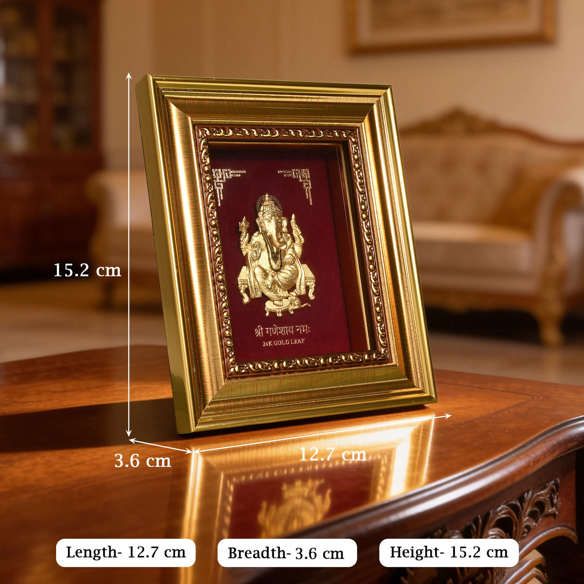 24K Gold Foil Ganesh Frame