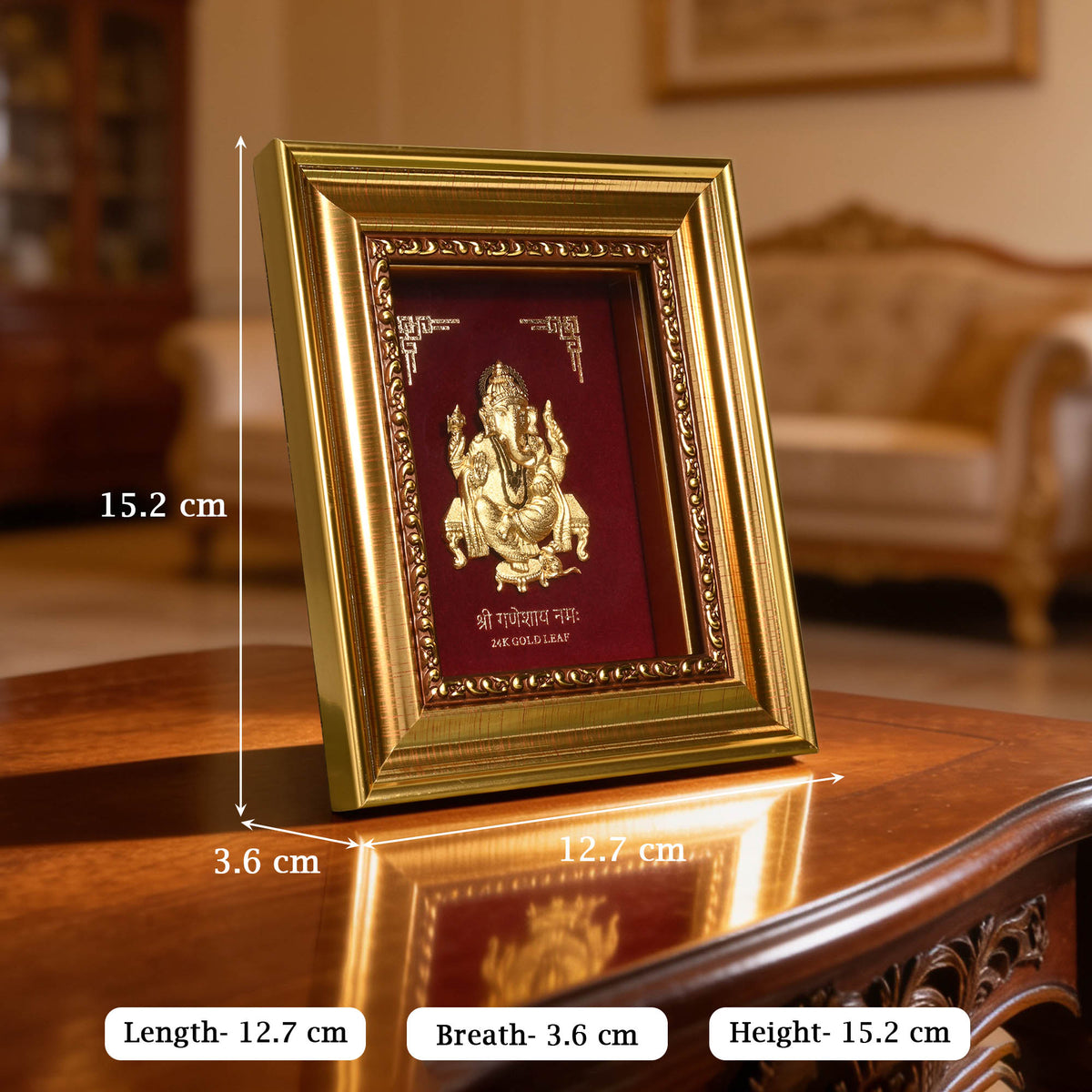 24K Gold Foil Ganesh Frame