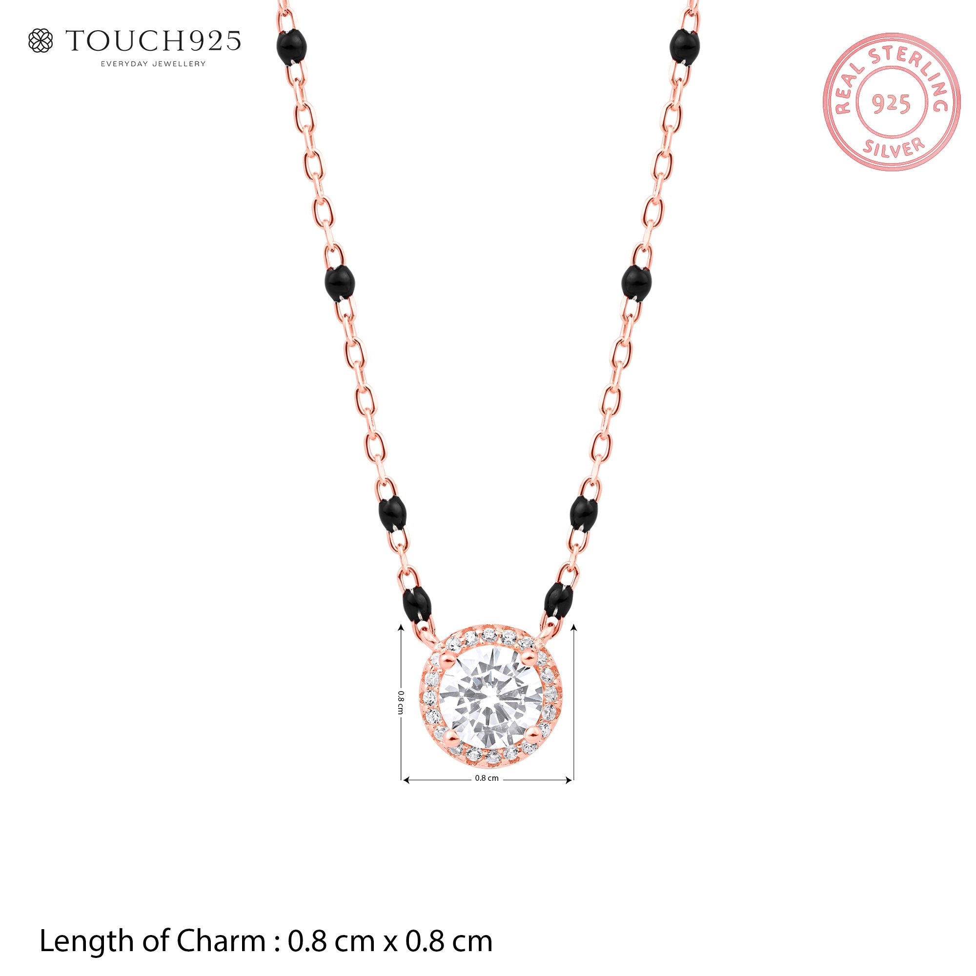 Round Halo Mangalsutra