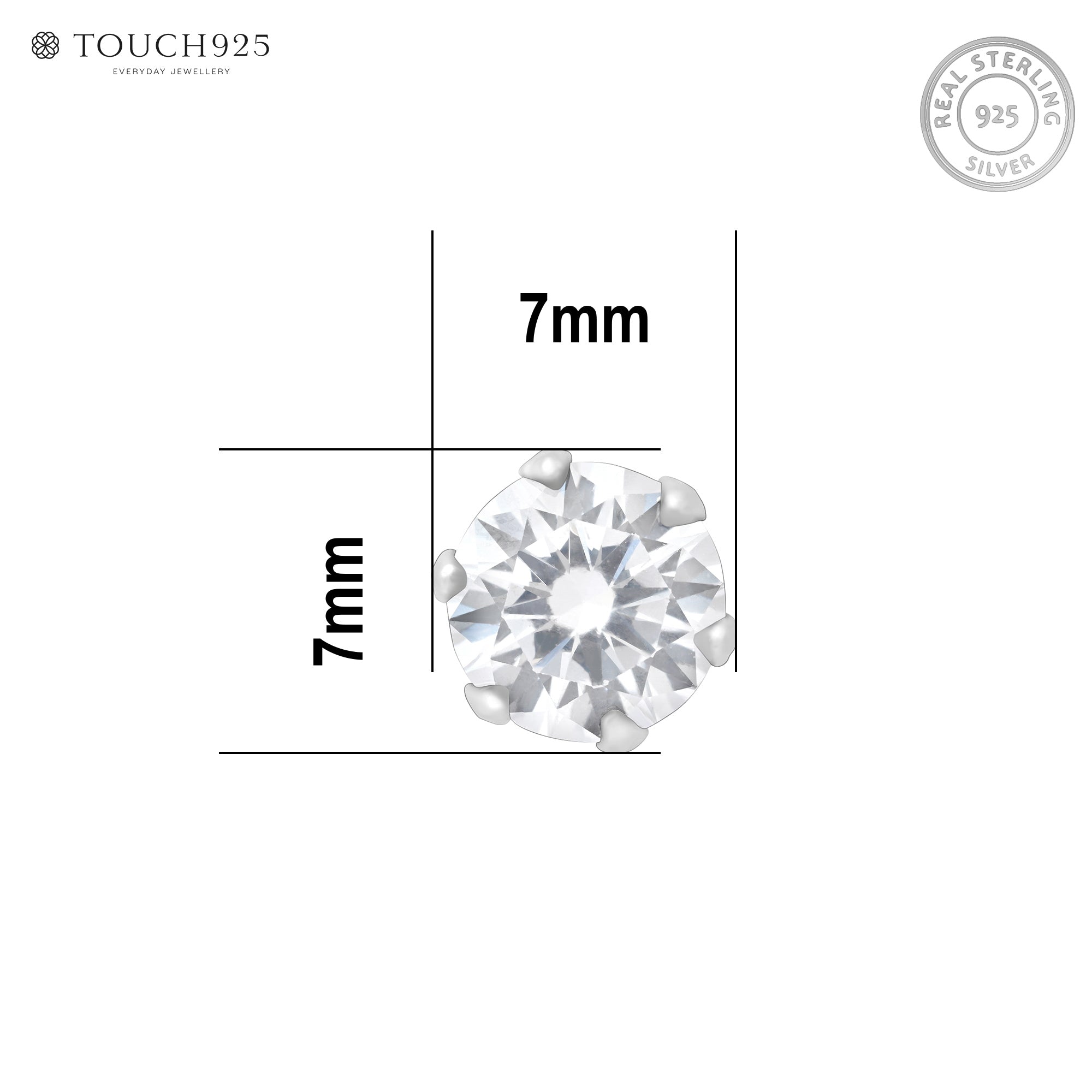 Solitaire Spark Silver Nose Pin