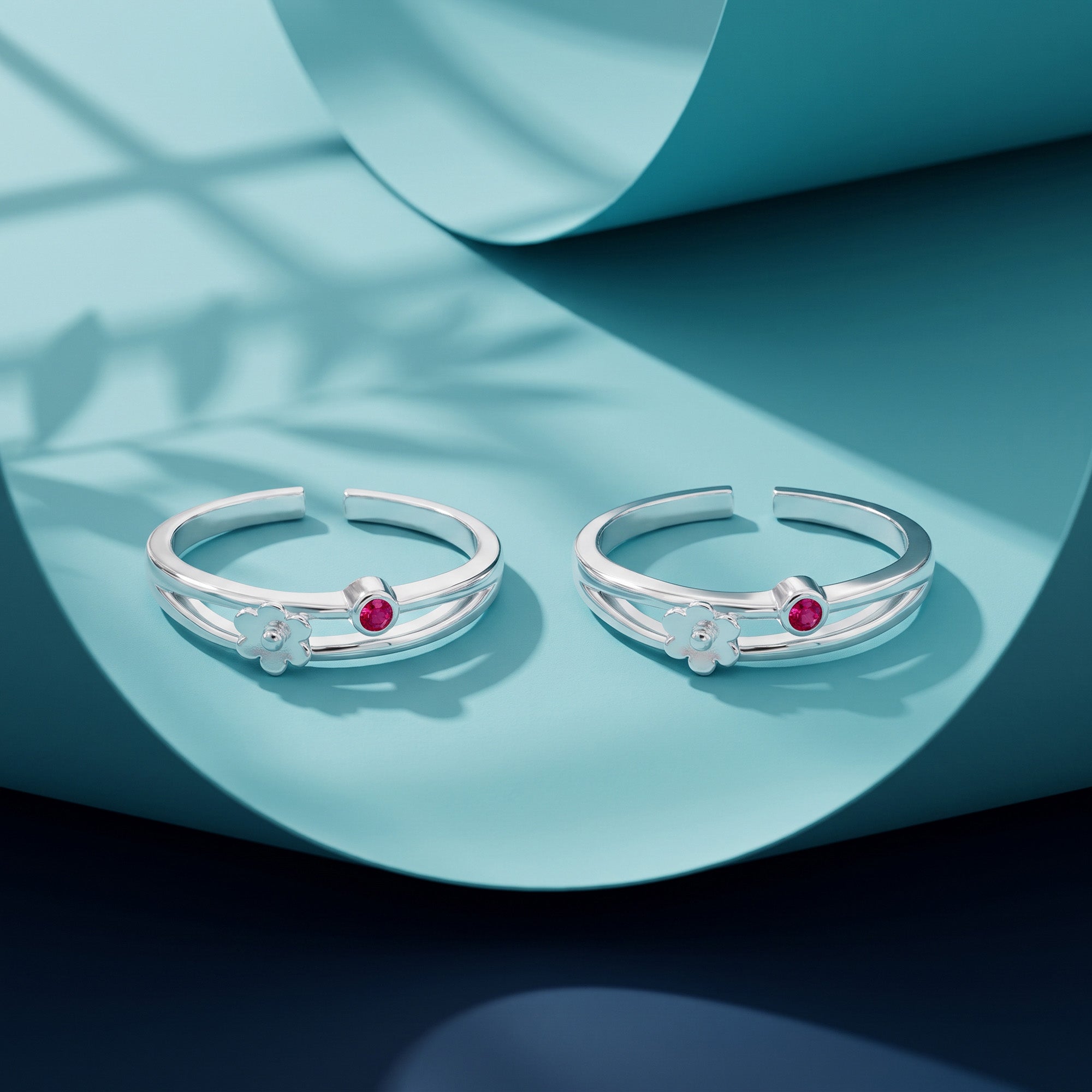 Floral Split-Band Toe Ring