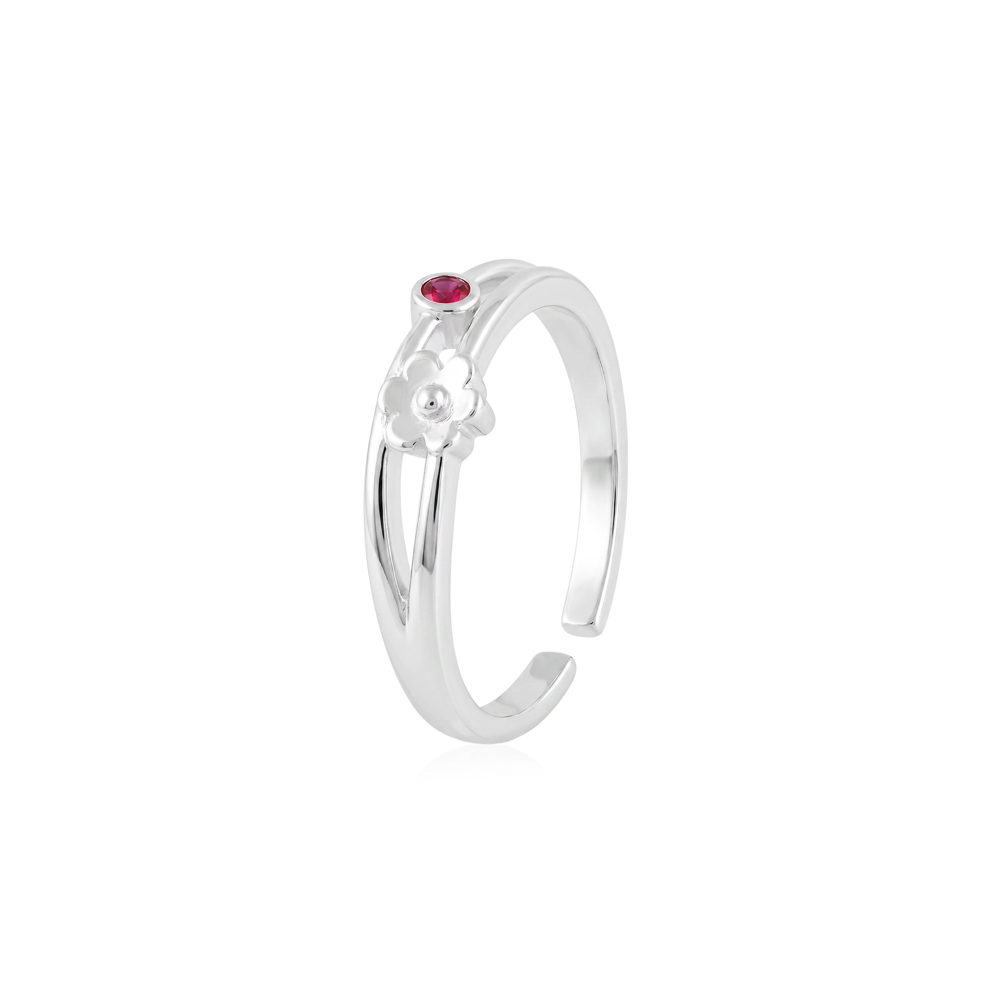 Floral Split-Band Toe Ring