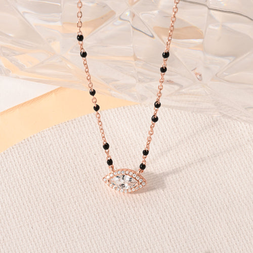 Eye Halo Mangalsutra -Rose Gold