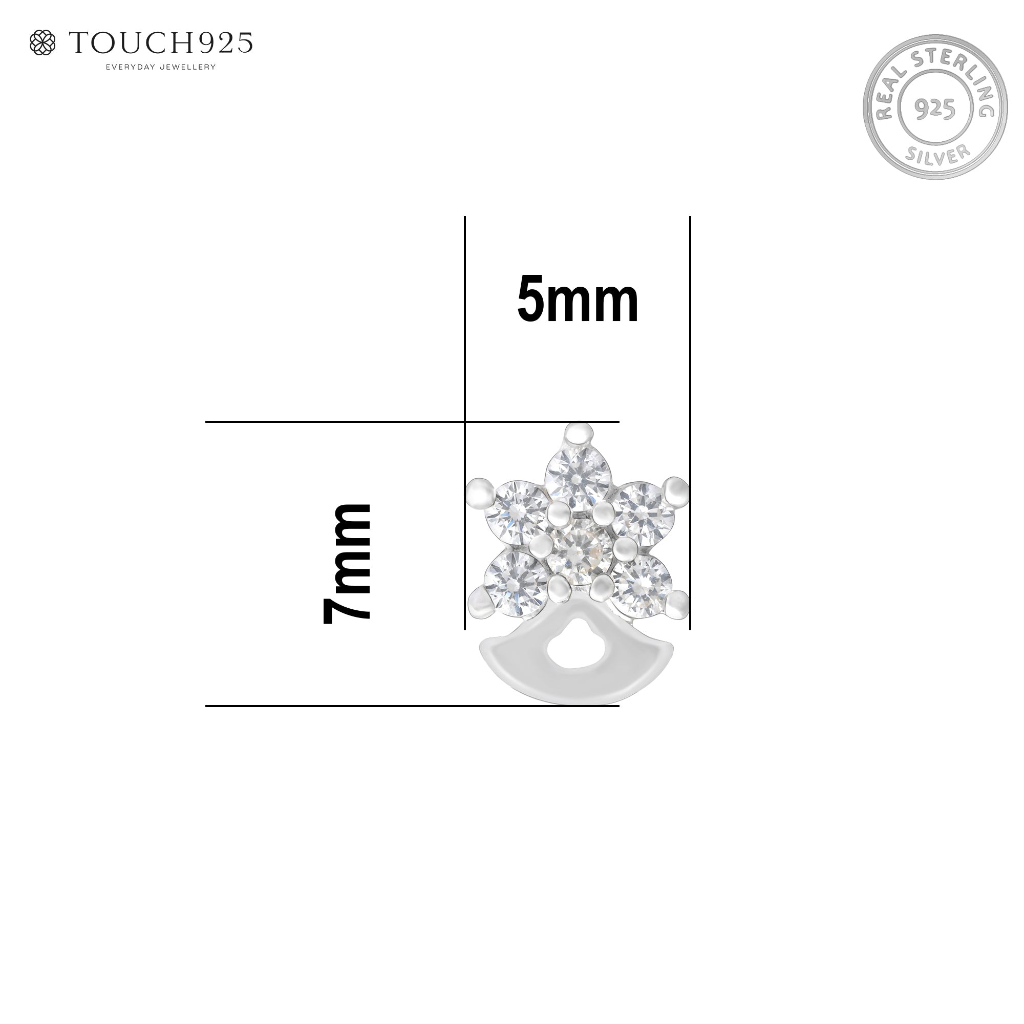 Mini Star Spark Silver Nose Pin