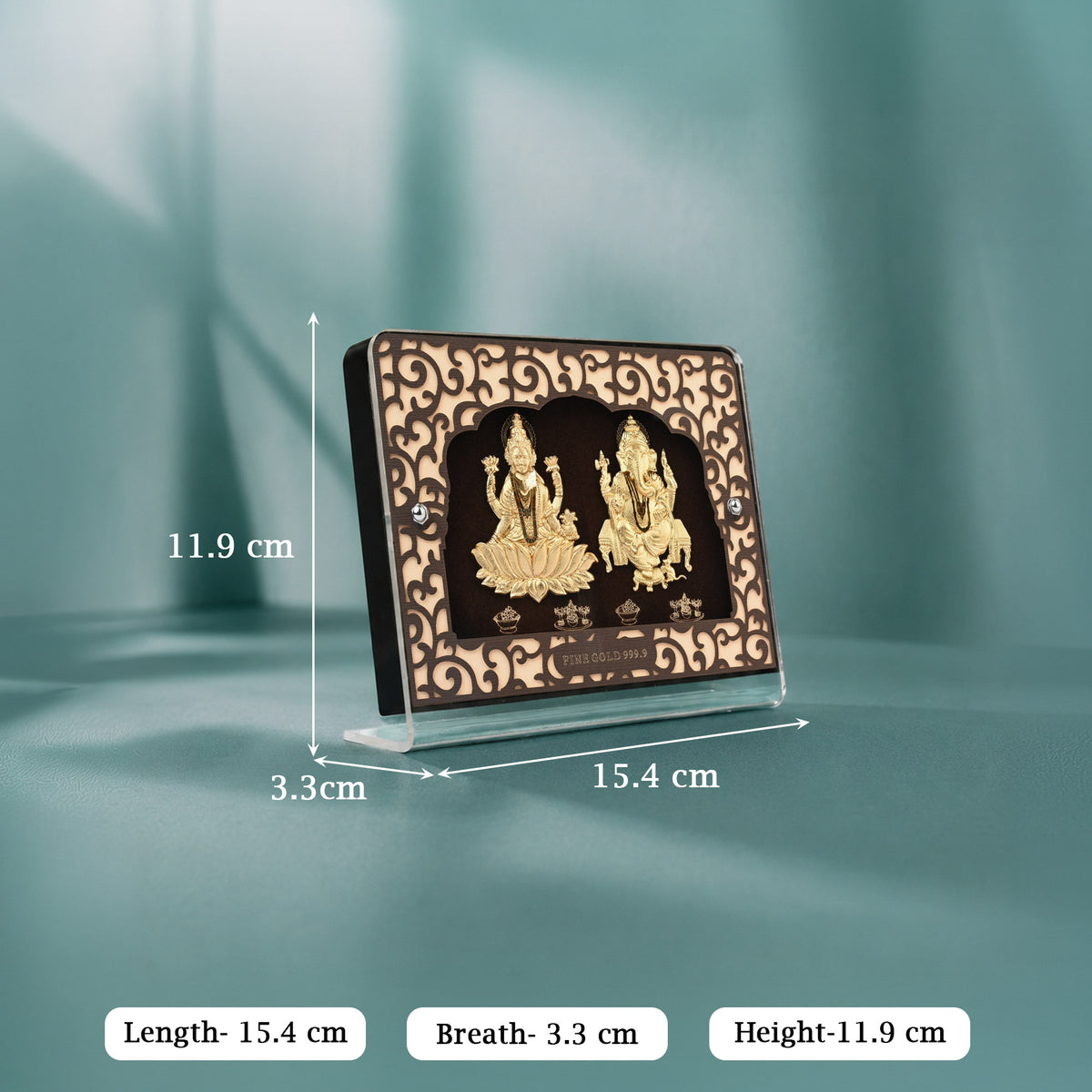 24K Gold Foil Lakshmi Ganesh Frame