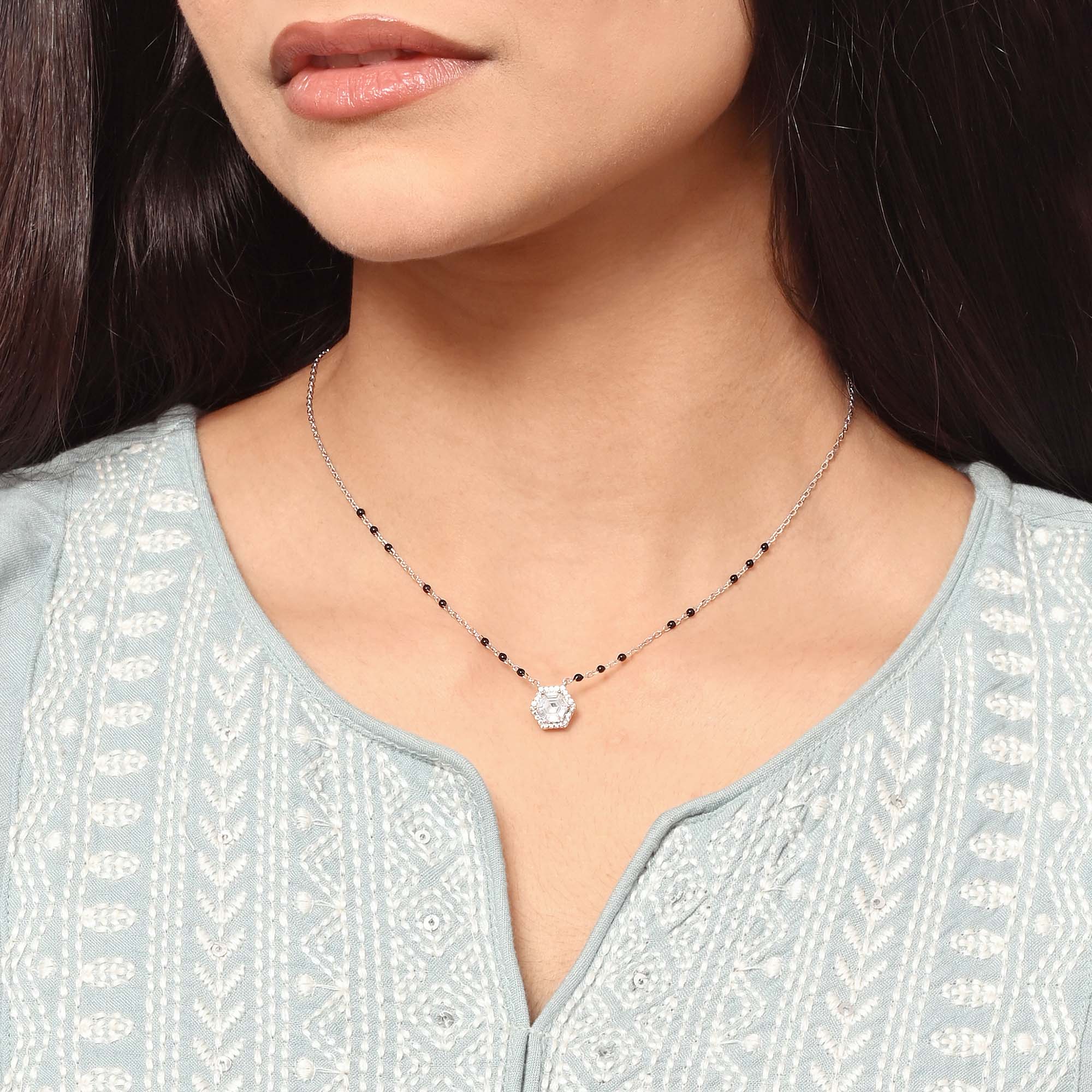 Celeste Hex Halo Mangalsutra
